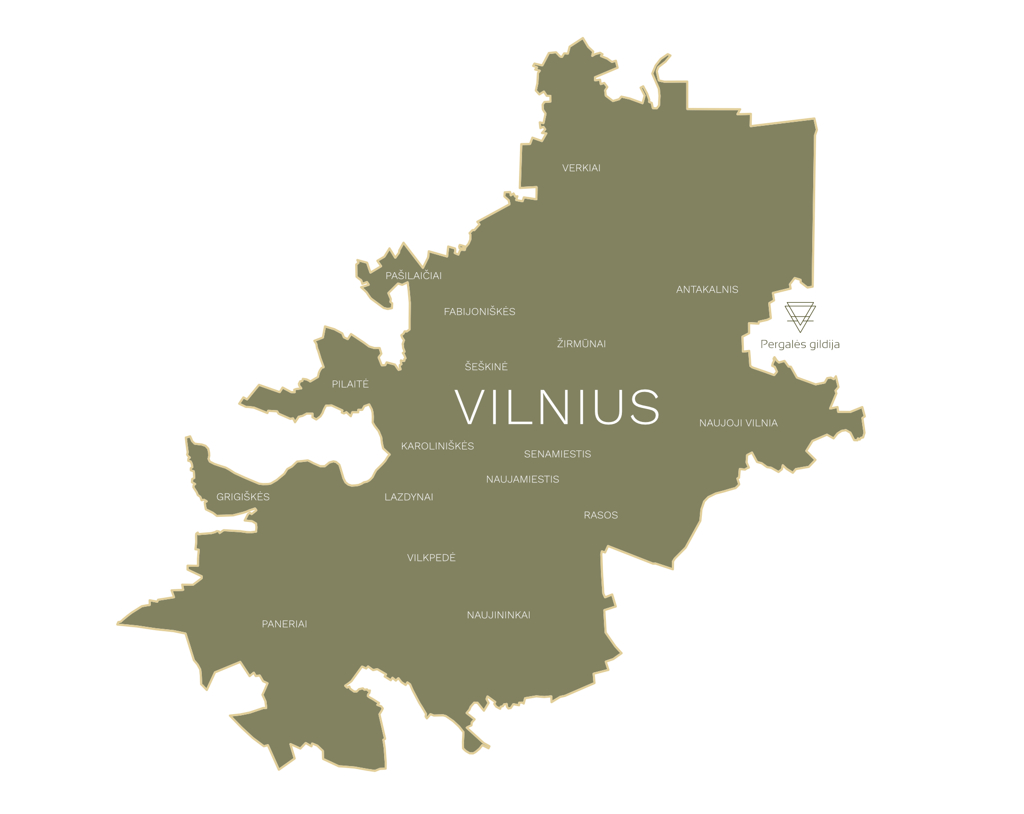 Vilniaus miesto žemėlapio dizainas